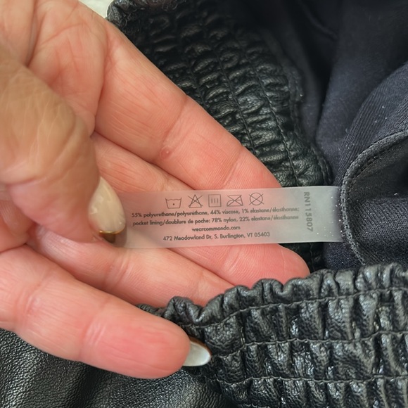 Commando Faux Leather Smocked Waist Joggers - Picture 10 of 10